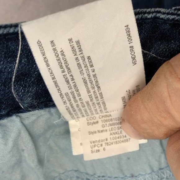 Anne Klein Womens Jeans 6 Missy Leo Skinny Ankle Blue Denim Stretch Casual - Picture 11 of 15